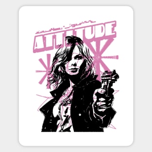 Women With Gun Sticker